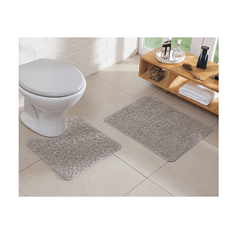 Jogo De Tapete Para Banheiro High Com 2 Peças Caqui - Oasis - 021279