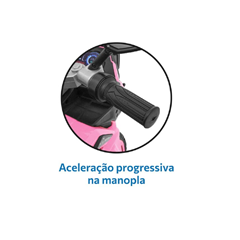 Moto Elétrica Adventure Rosa Feminina 12v - Bandeirante - 2927