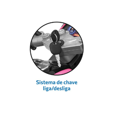 Moto Elétrica Adventure Rosa Feminina 12v - Bandeirante - 2927