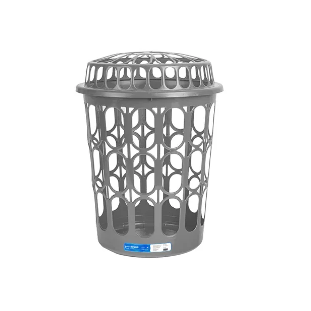 Cesto Organizador Telado De Lavanderia De 30l Com Tampa - Plasticosmb - 2202