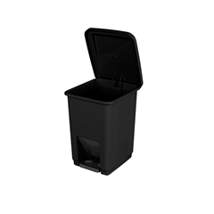 Lixeira Com Pedal De 7l Plástico Preto - Sanremo - Sr2207/20