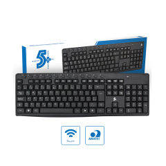 Teclado Com Fio Usb Multimidia Preto - 5+ - 015-0074