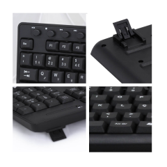 Kit Teclado E Mouse Sem Fio Preto - 5+ - 015-0079