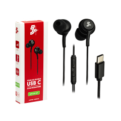 Fone De Ouvido Auricular Usb C Preto - 5+ - 043-0040
