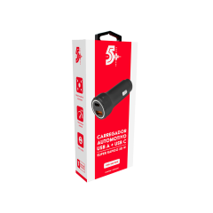 Carregador Usb Automotivo Duplo Turbo 30w - 5+ - 044-0019