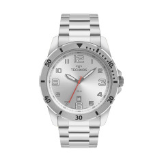 Relógio Masculino Pulseira Em Aço Prata Original - Technos - 2115myk1k