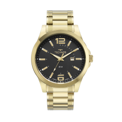 Relógio Masculino Pulseira Dourada Original - Technos - 2115mzv1p