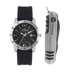 Relógio Masculino Pulseira Preta Original - Technos - 2117leuk2p
