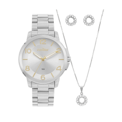 Relógio Feminino Pulseira Em Aço Prata Original - Condor - Co2035naok4k