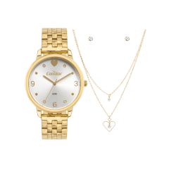 Relógio Feminino Pulseira Dourada Original - Condor - Co2035natk4d