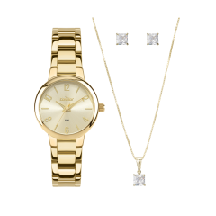 Relógio Feminino Pulseira Dourada Original - Condor - Co2035nmgk4x