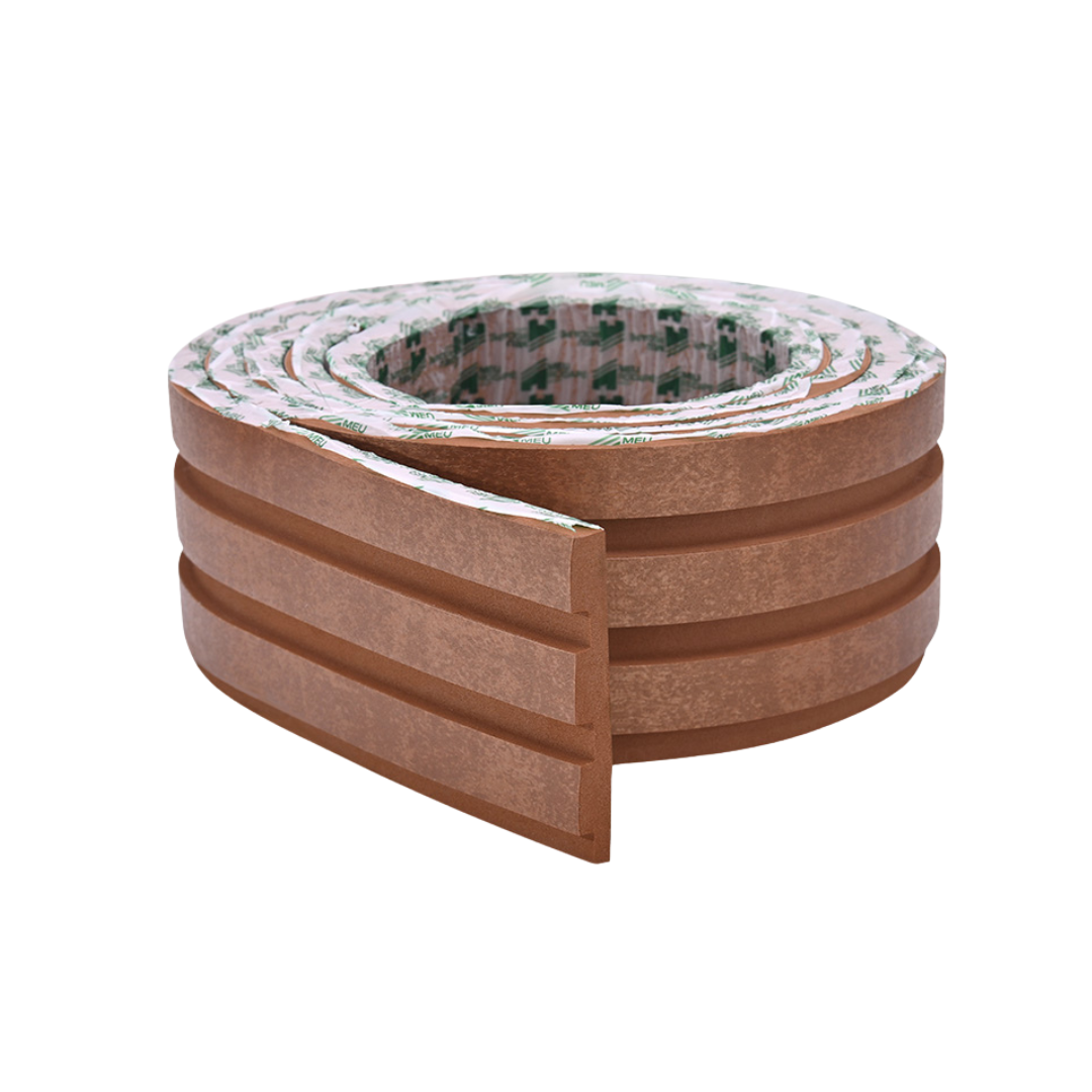 Painel Ripado Laminado Autocolante 10cm Urban Bronze Com 2,5 Metros - Meu Rodapé - Rpdol16