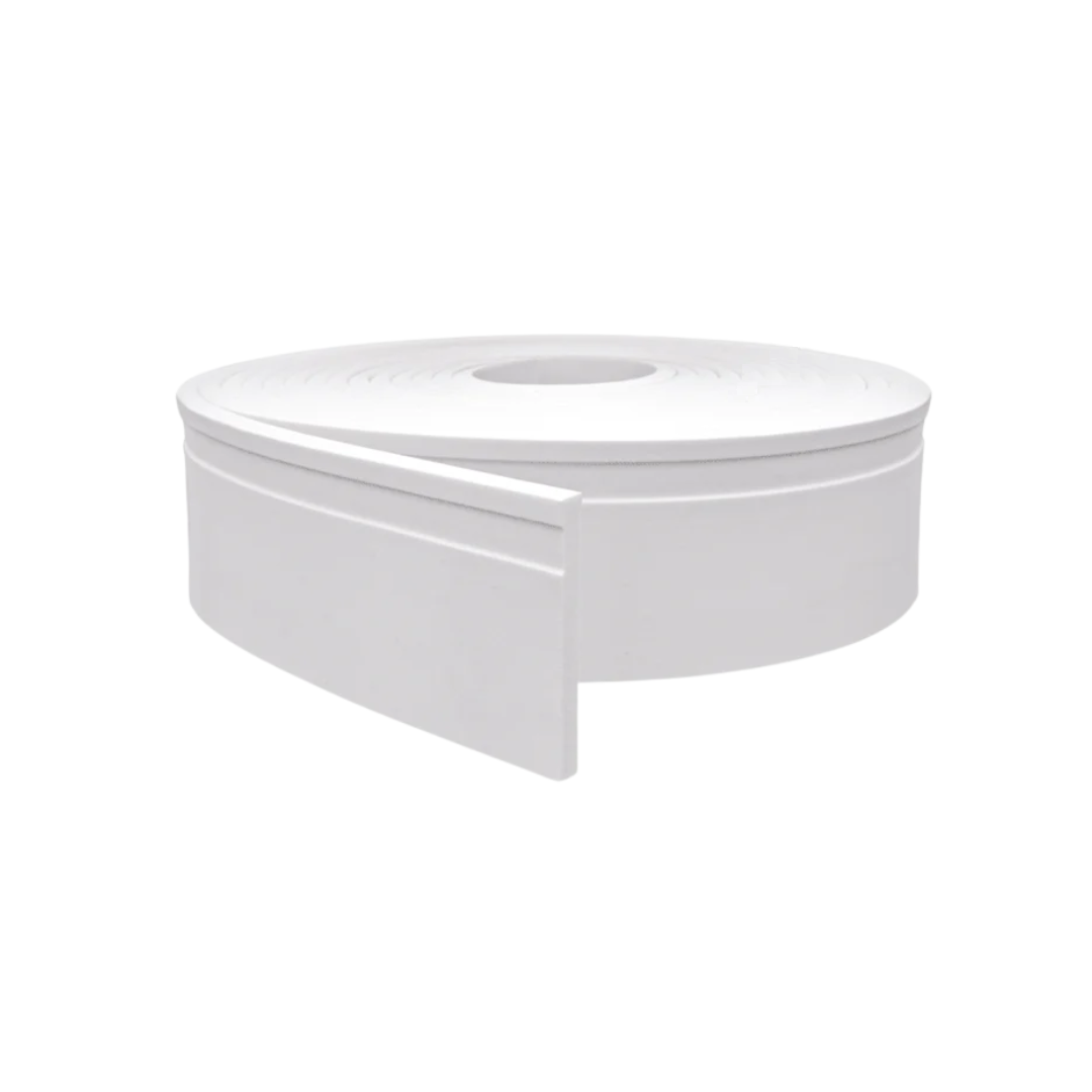 Rodapé Autocolante Flexível Fris 7cm Branco Com 10 Metros Rp16 - Meu Rodapé - 720