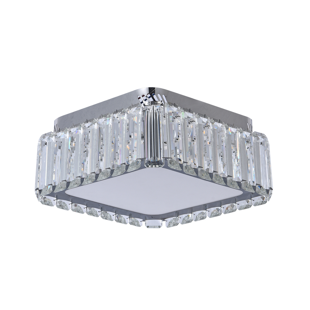 Lustre Ltx-014 Aço Inox E Cristal Quadrado 25w 3000k - Nitrolux - 6209
