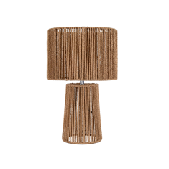 Abajur Fibra Natural 40x25cm Linho - D&A - 88672001