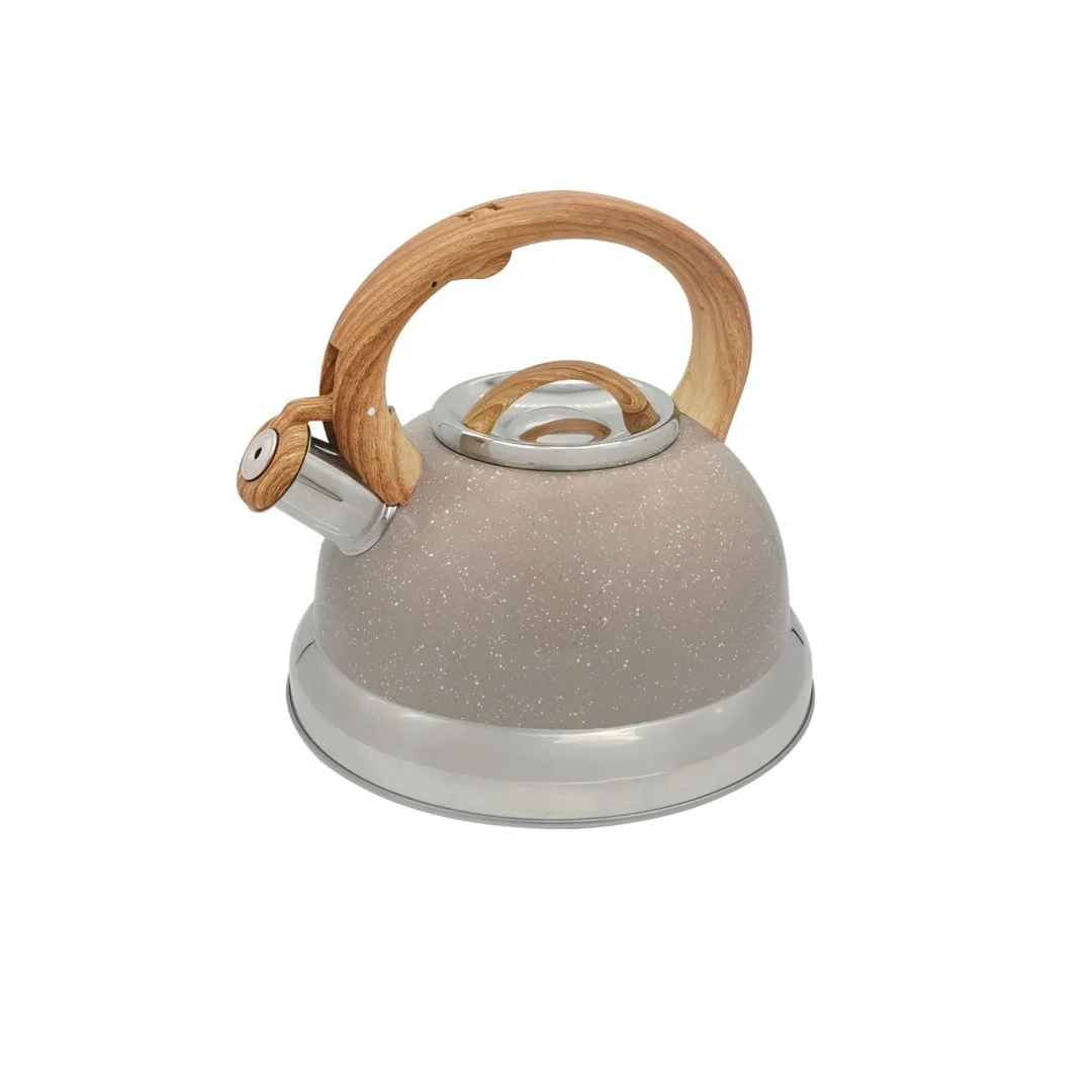 Chaleira De Inox Com Indução E Apito De 2,7 Litros Areia - Brinox - 4875/112