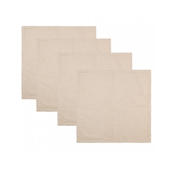 Kit Guardanapo 40x40cm Momentos Com 4 Peças Bege Algodão - Lyor - 221921