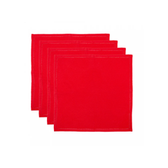Kit Guardanapo 40x40cm Momentos Com 4 Peças Vermelha Algodão - Lyor - 221922