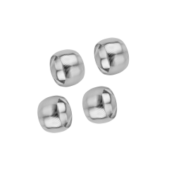 Conjunto De Anéis Para Guardanapo 4 Peças Prata - Lyor - 7281