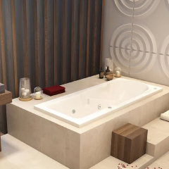 Banheira De Hidromassagem Double Capri Branca 1.70m - Astra - Ha017wcqbr