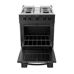 Fogão 4 Bocas Preto Com Mesa Em Inox Milão Plus Bivolt - Atlas - 300001771