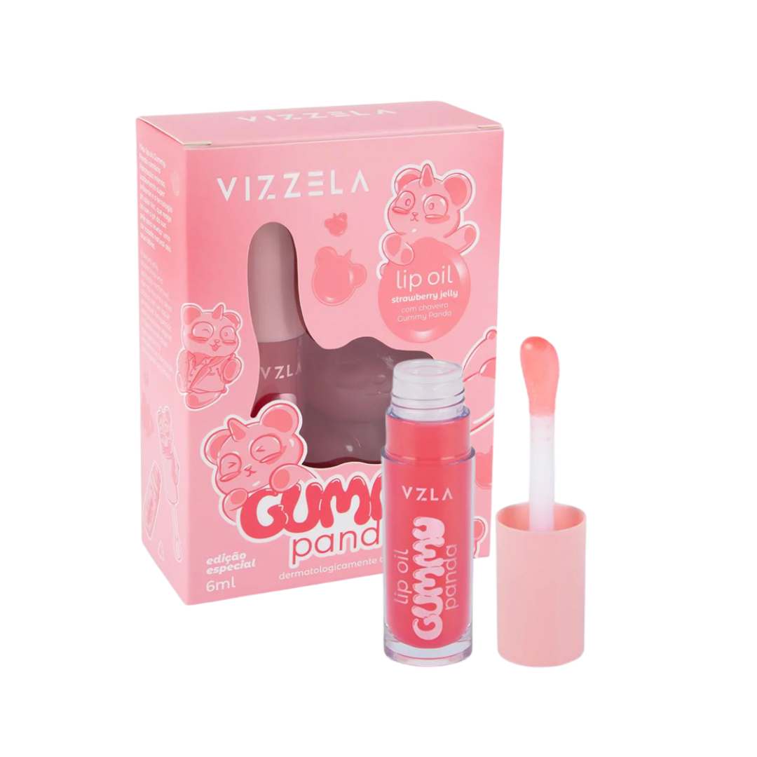 Lip Oil Gummy Panda Com Chaveiro Vz-113 - Vizzela - 9041