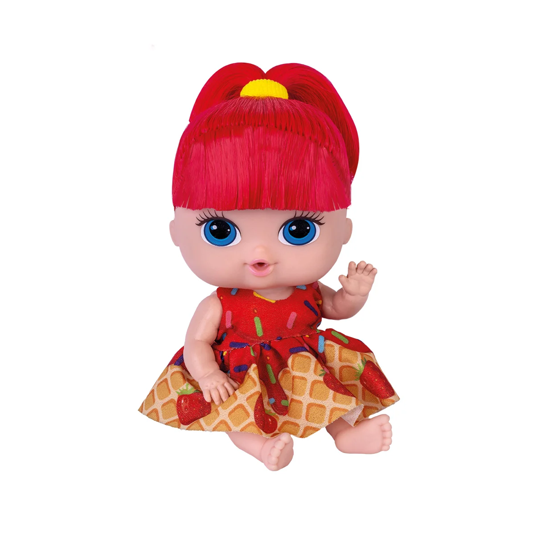Boneca Babys Collection Mini Sorvetinho Morango - Super Toys - 607