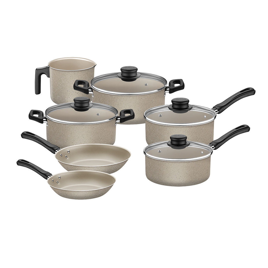 Jogo De Panelas Caribe Em Alumínio 7 Peças Bege - Tramontina - 27899/323
