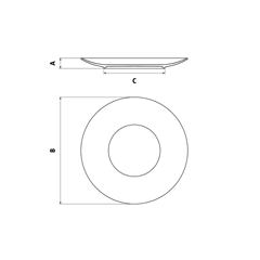 Prato Raso Leonora Em Porcelana 25cm Branco - Tramontina - 96010204