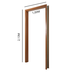 Kit Batente Com Alizar 2,13x1m Mogno - Madelar - 1311