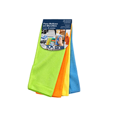 Pano Para Limpeza Microfibra Com 4 Peças Sortidos 25085 - Tok House - 8593