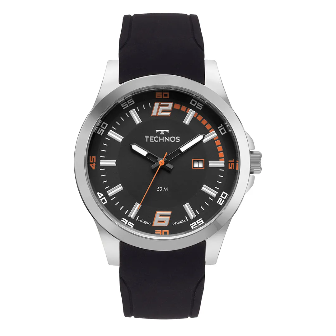 Relógio Masculino Pulseira Em Silicone Racer Prata - Technos - 2115kpt/2l
