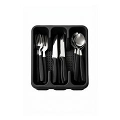 Jogo De Talheres Em Inox Com 17 Peças Preto - Tokhouse - 20506