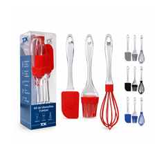 Kit Utensílios Com 3 Peças Para Cozinha - Tok House - 21764