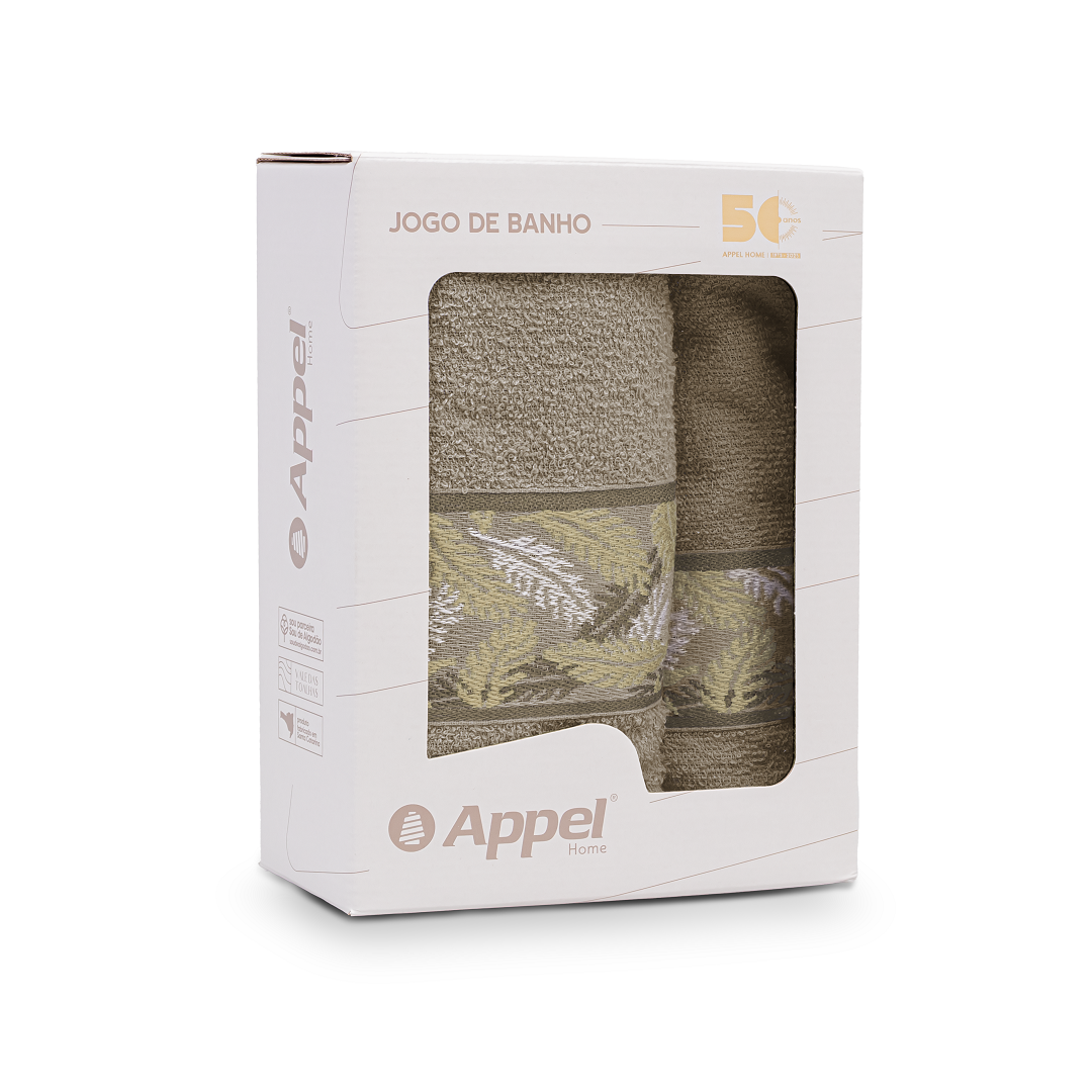 Jogo De Toalhas Silvestre 2 Peças Madeira 1807 - Appel