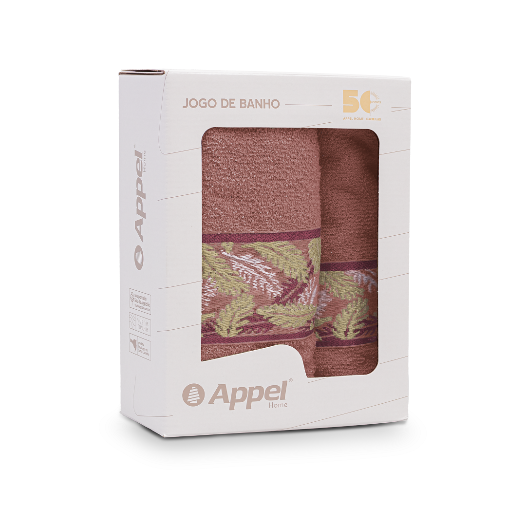 Jogo De Toalhas Silvestre 2 Peças Rossete 2313 - Appel