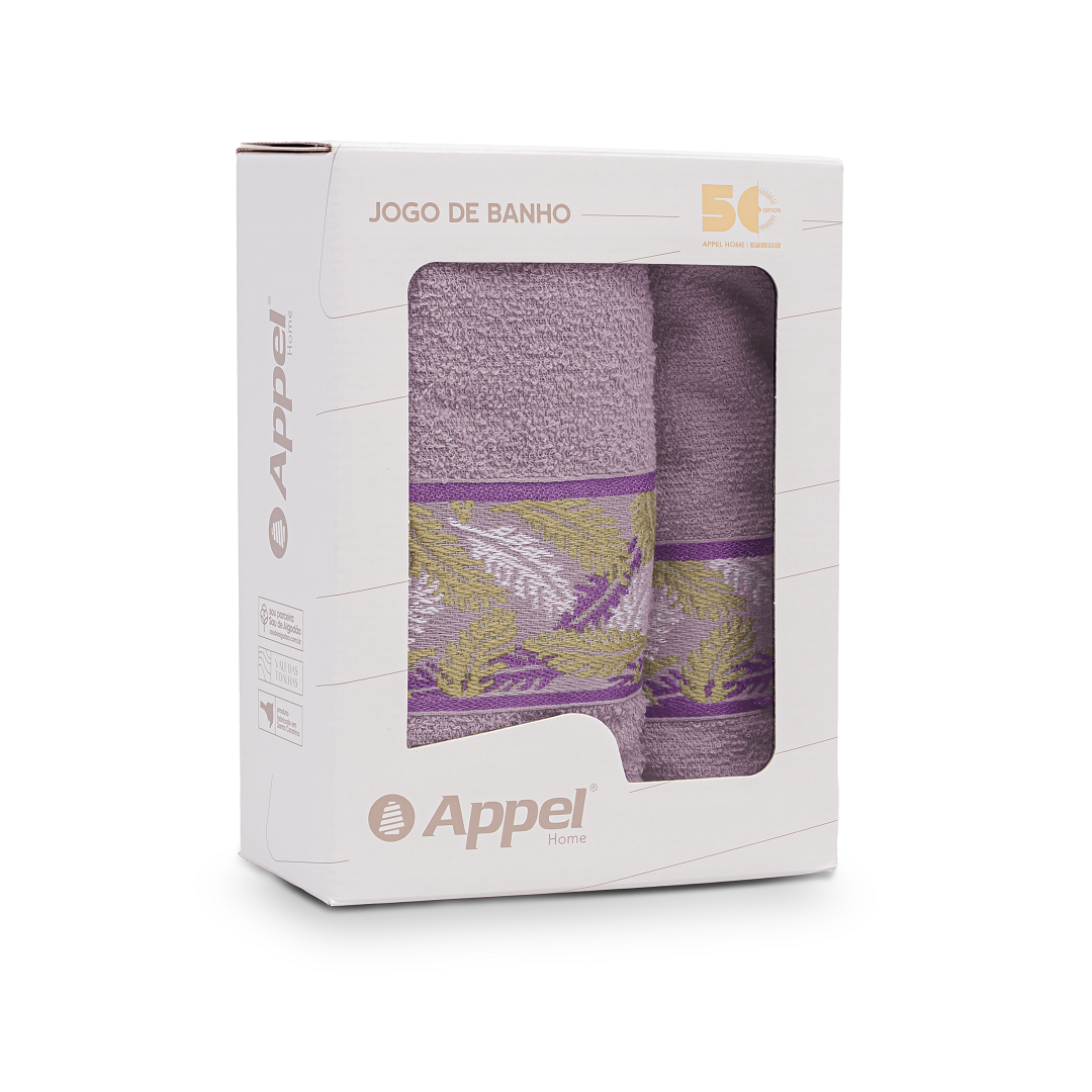 Jogo De Toalhas Silvestre 2 Peças Alfazema 503 - Appel