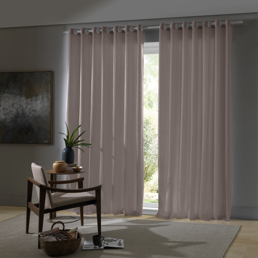 Cortina Rústica Salta 360x250cm Bege 1221 - Bellajanela - 3031104048