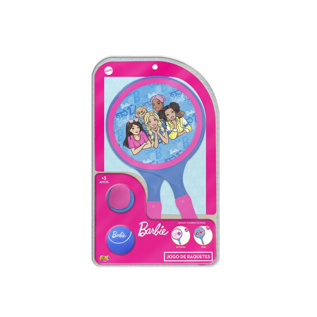 Jogo De Raquetes Da Barbie Feminino - Barão - F02476