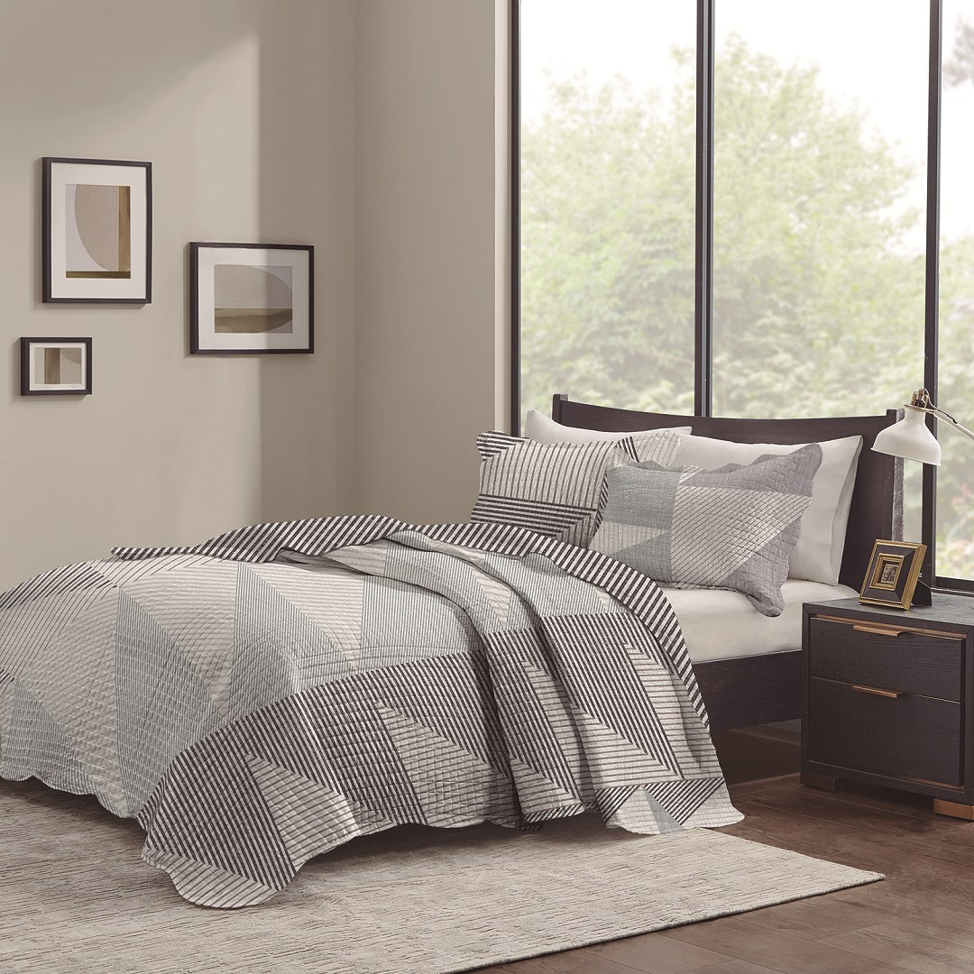 Kit Colcha Paris 150 Fios Com 2 Porta Travesseiros Queen 2,40x2,60 Sortidos 27 - Corttex - 700070