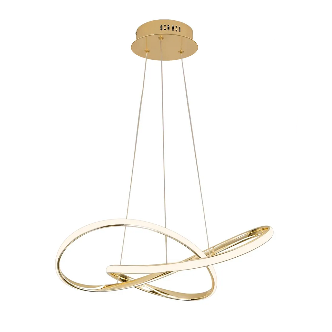 Pendente Led Infinito 35w 3em1 Com Controle Fosco Dourado - Neotron - 330