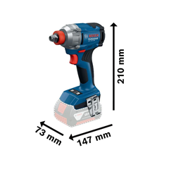 Chave De Impacto Gdx 18v Com 2 Baterias + Maleta - Bosch - 06019n21e6