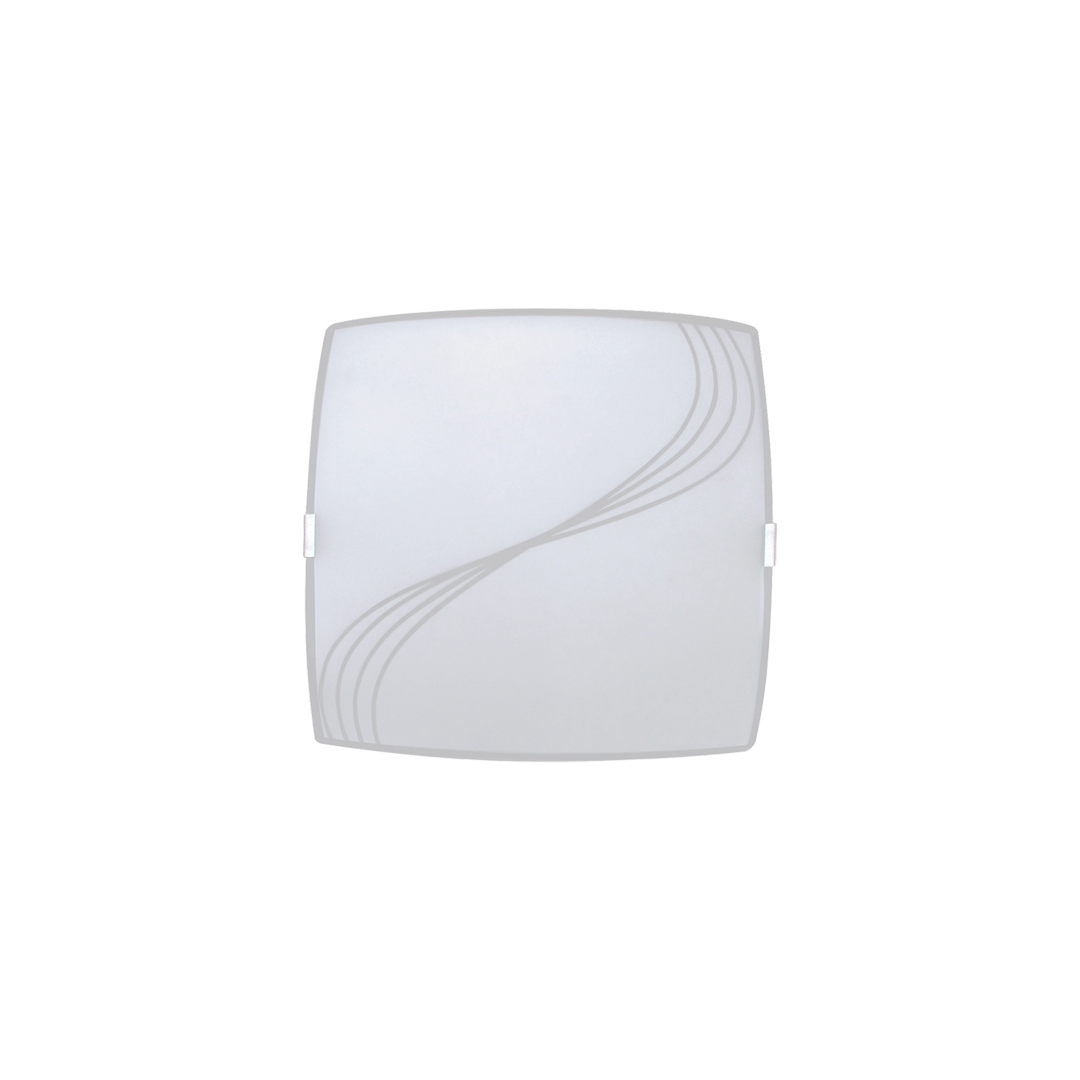 Plafon Sobrepor Quadrado Linhas 1 Lâmpada - Attena - 1318