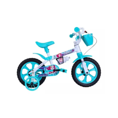 Bicicleta Aro 12 Feminina Mini Sereia Branco/Azul - Cairu - 320321