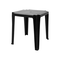 Mesa Quadrada De Plástico Noronha Preto - Tramontina - 92315/009