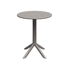 Mesa Redonda De Plástico 2em1 Nude - Forteplas - 32982