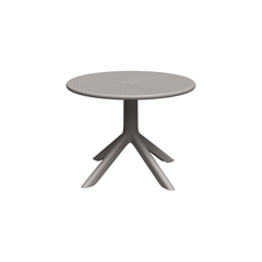 Mesa Redonda De Plástico 2em1 Nude - Forteplas - 32982