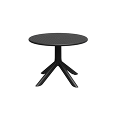 Mesa Redonda De Plástico 2em1 Preta - Forteplas - 32999