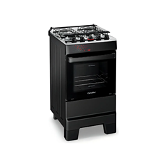 Fogão 4 Bocas Com Mesa Em Inox Ideal Top Preto - Esmaltec - 0104003085