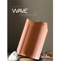 Telha Cerâmica Esmaltada Wave 26,2x41,5cm 1 Face Naturalli - Ourogres - O860/21